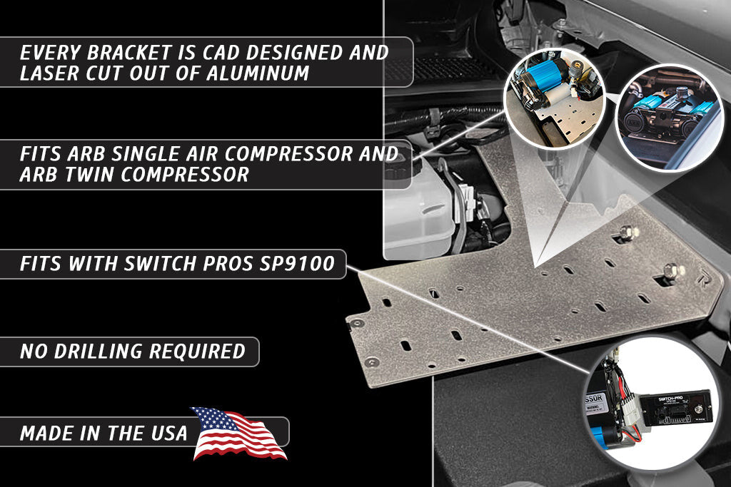 2016-2023 3rd Gen Tacoma Air Compressor Mount Rago Fabrication
