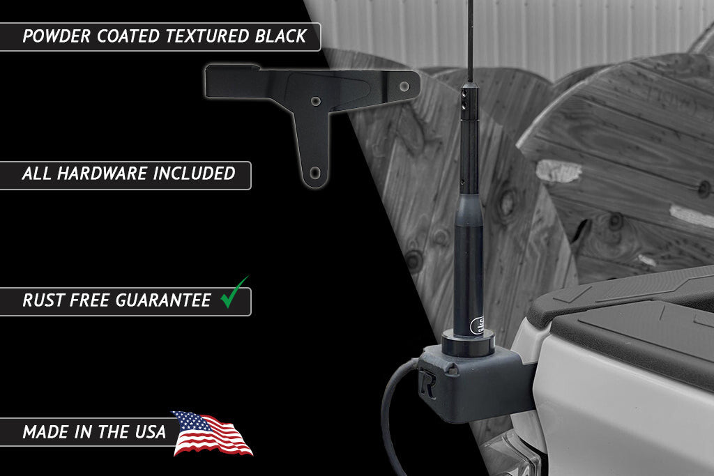 2016-2023 3rd Gen Toyota Tacoma CB Antenna Mount or Whip Flag Mount Passenger Side Rago Fabrication