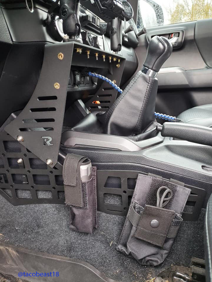 2016-2023 3rd Gen Toyota Tacoma Center Console Molle Storage Panel Rago Fabrication