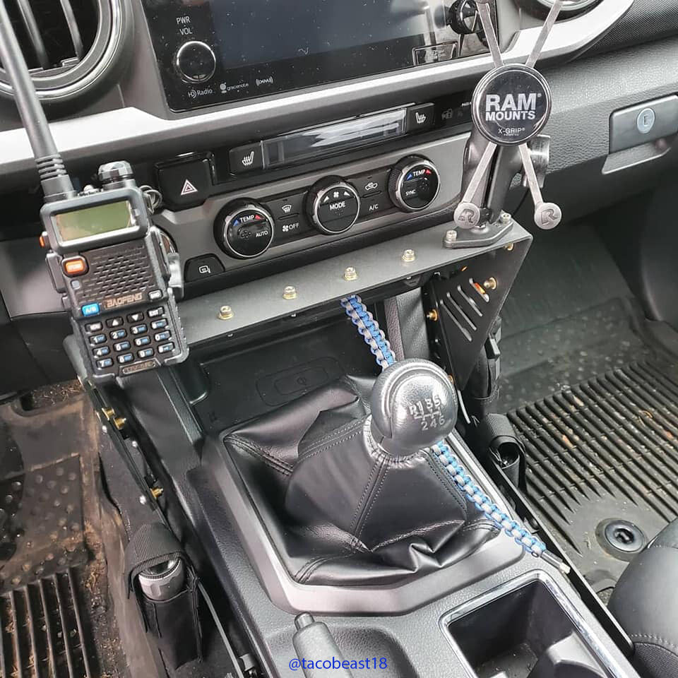 2016-2023 3rd Gen Toyota Tacoma Center Console Molle Storage Panel Rago Fabrication