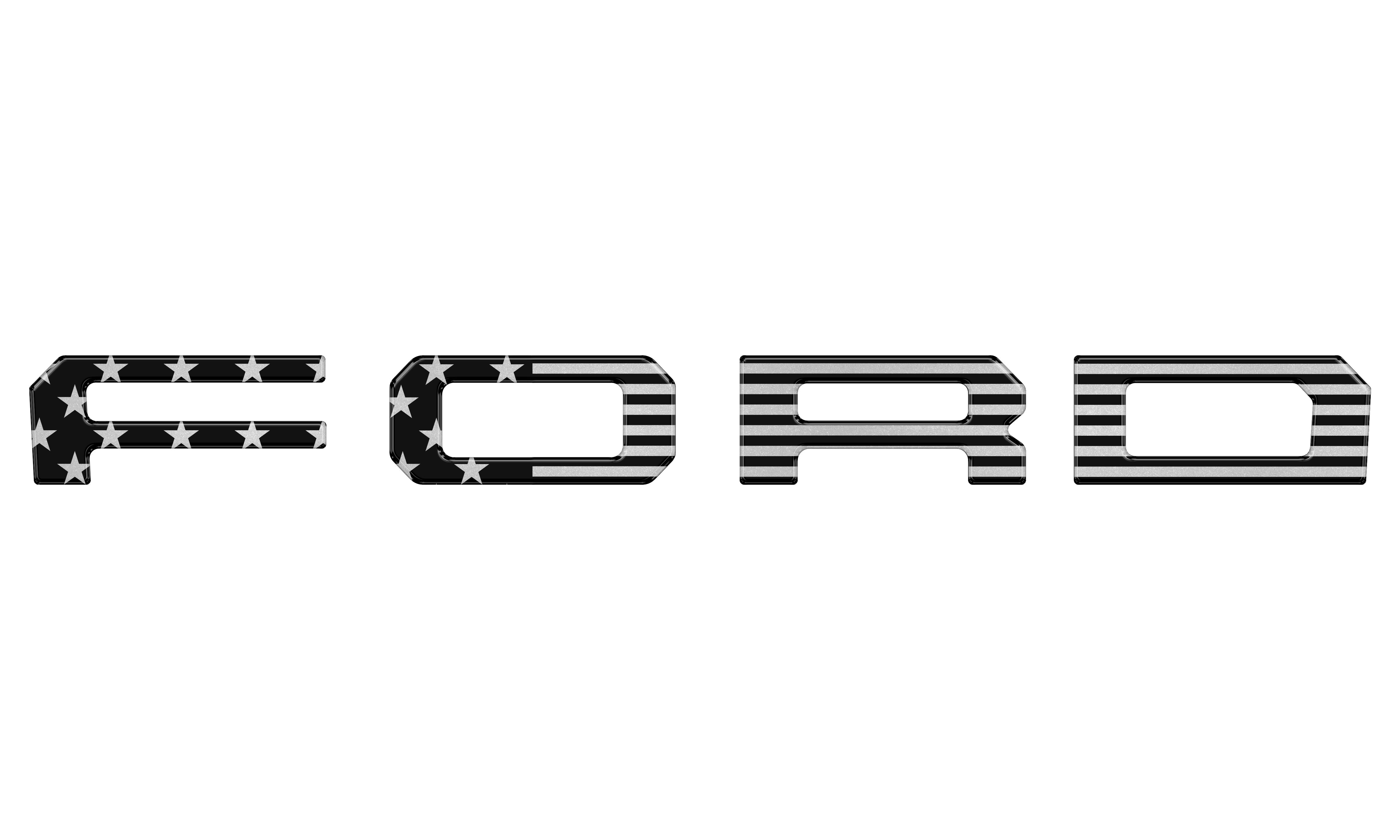 Ford Performance Grille Letter Overlays Fits 2019-2023 Ford Ranger