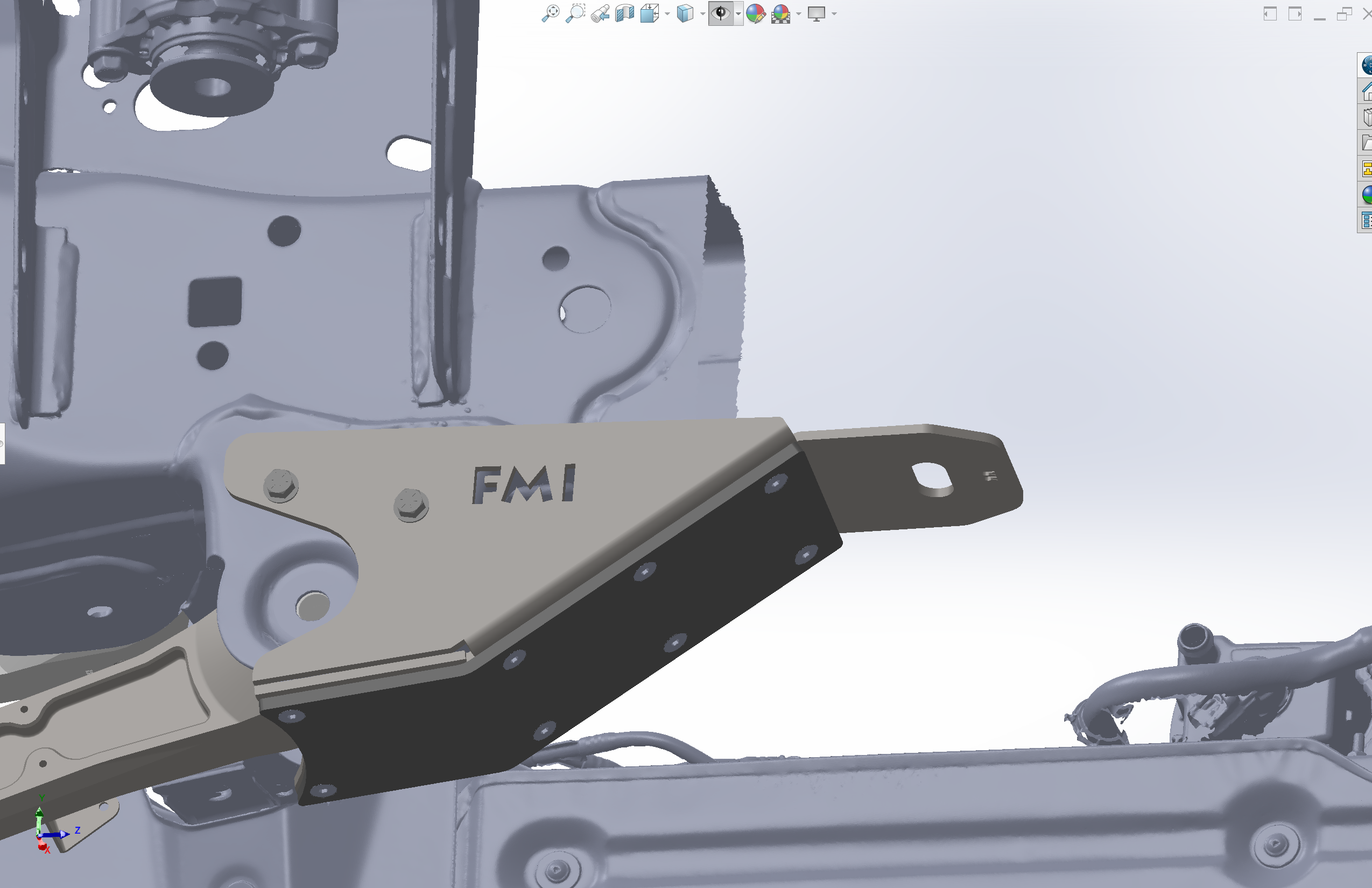 Foutz Motorsports Rear Lower Arm Frame Guard with HDPE Slide 2024 Ford Ranger Raptor