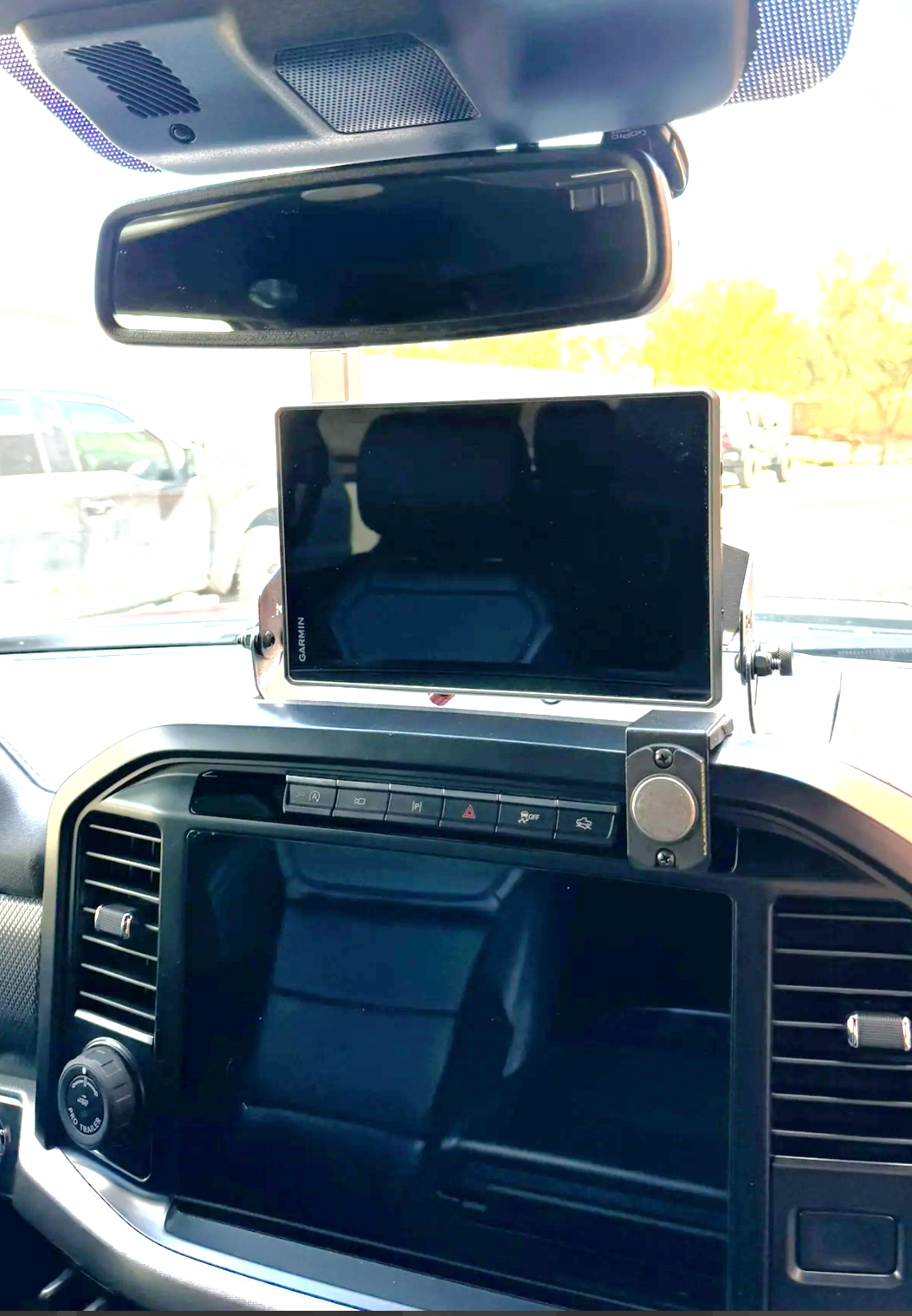 Foutz Motorsports Center Dash Fold Down GPS mount - Garmin TREAD XL 2021-2026 Ford F-150 Raptor 2021-2026 Ford F-150 2023-2026 Ford F-150 Raptor R