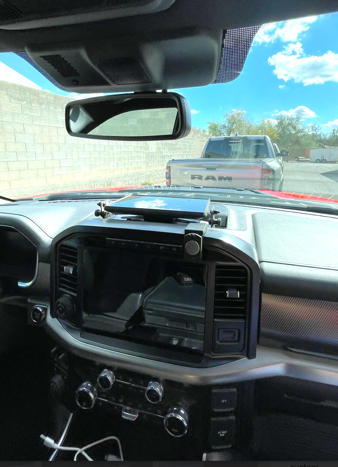 Foutz Motorsports Center Dash Fold Down GPS mount - Garmin TREAD XL 2021-2026 Ford F-150 Raptor 2021-2026 Ford F-150 2023-2026 Ford F-150 Raptor R