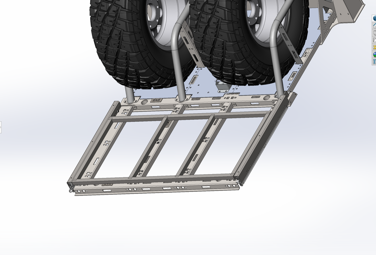 Foutz Motorsports Rear Bed Organizer - ADD on Rear Cargo Slide Tray 2017-2024 Ford F-150 Raptor 2023-2024 Ford F-150 Raptor R