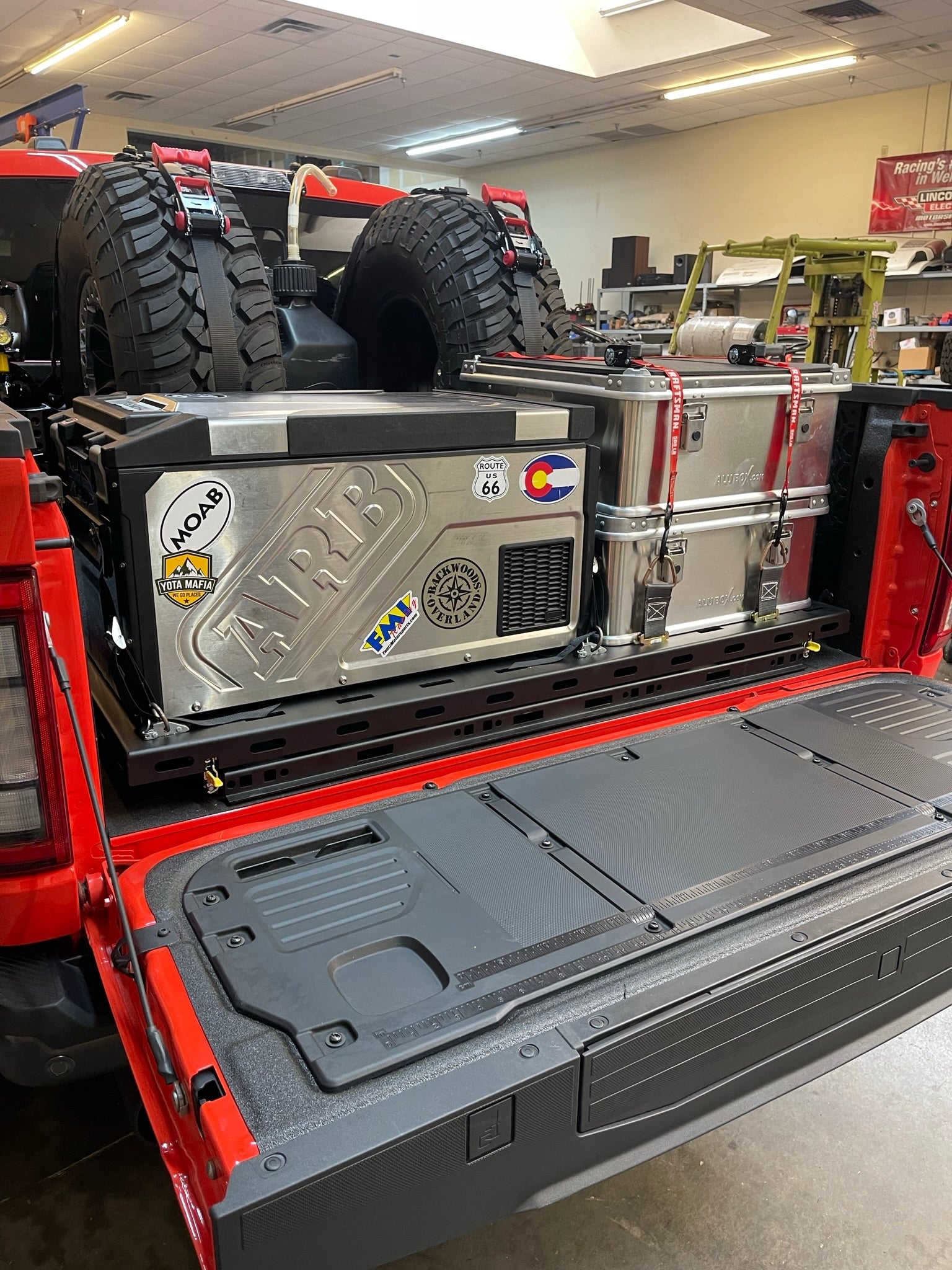 Foutz Motorsports Rear Bed Organizer - ADD on Rear Cargo Slide Tray 2017-2024 Ford F-150 Raptor 2023-2024 Ford F-150 Raptor R