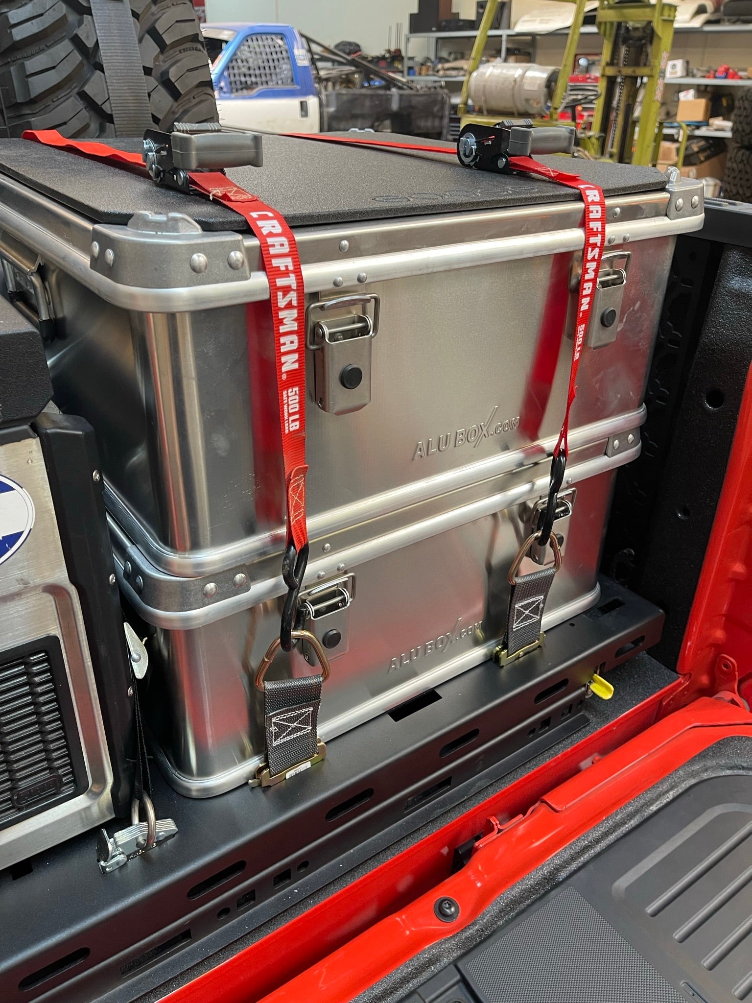 Foutz Motorsports Rear Bed Organizer - ADD on Rear Cargo Slide Tray 2017-2024 Ford F-150 Raptor 2023-2024 Ford F-150 Raptor R