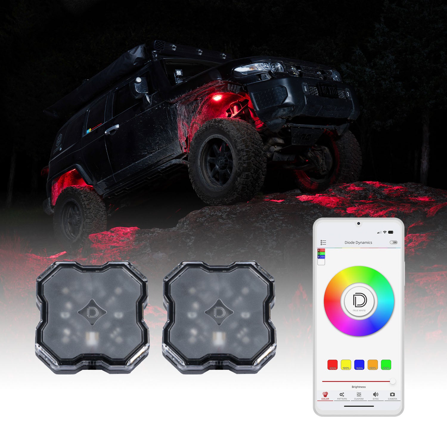 Diode Dynamics Stage Series RGBW LED Rock Light (add-on 2-pack)