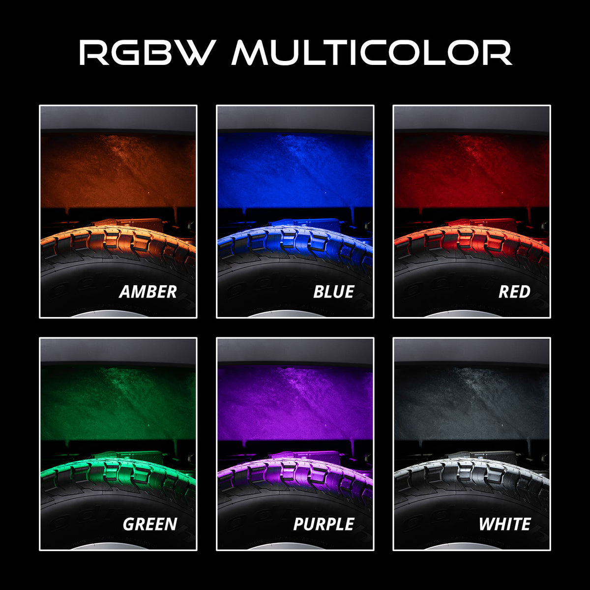 Diode Dynamics Stage Series SXS Rock Light Installer Kit RGBW M8 w/Controller (8-pack)