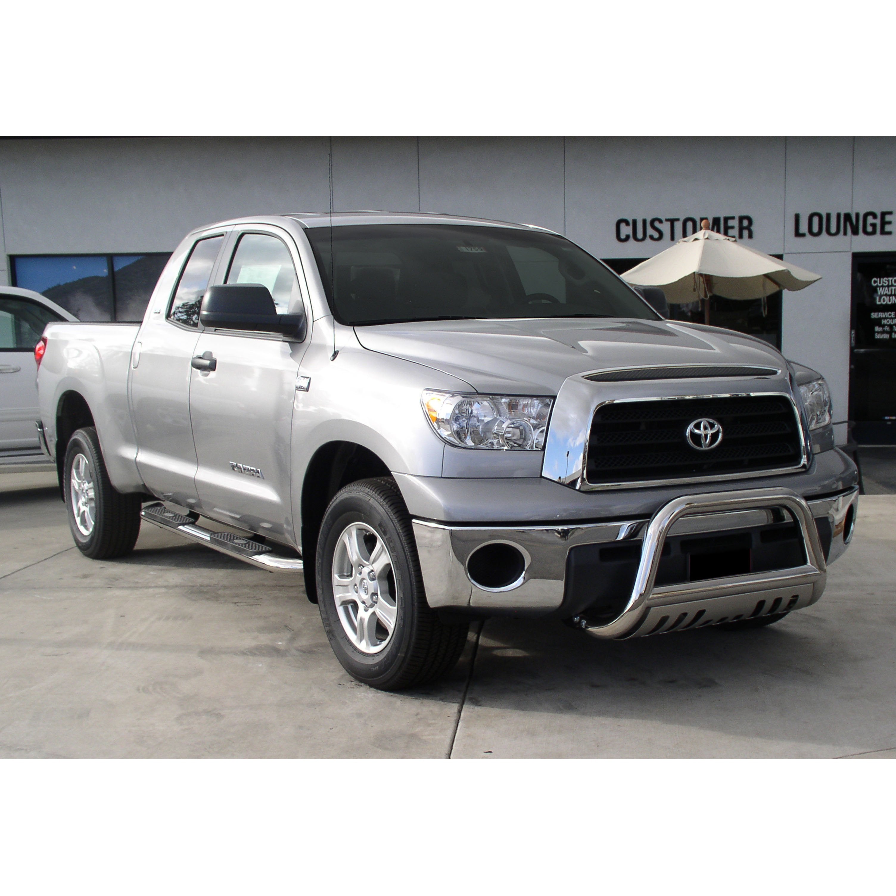 ARIES 4" Polished Stainless Oval Side Bars, 2007-2021 Toyota Tundra