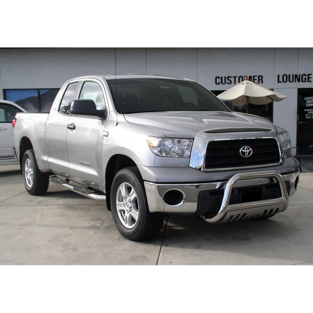 ARIES 4" Polished Stainless Oval Side Bars, 2007-2021 Toyota Tundra