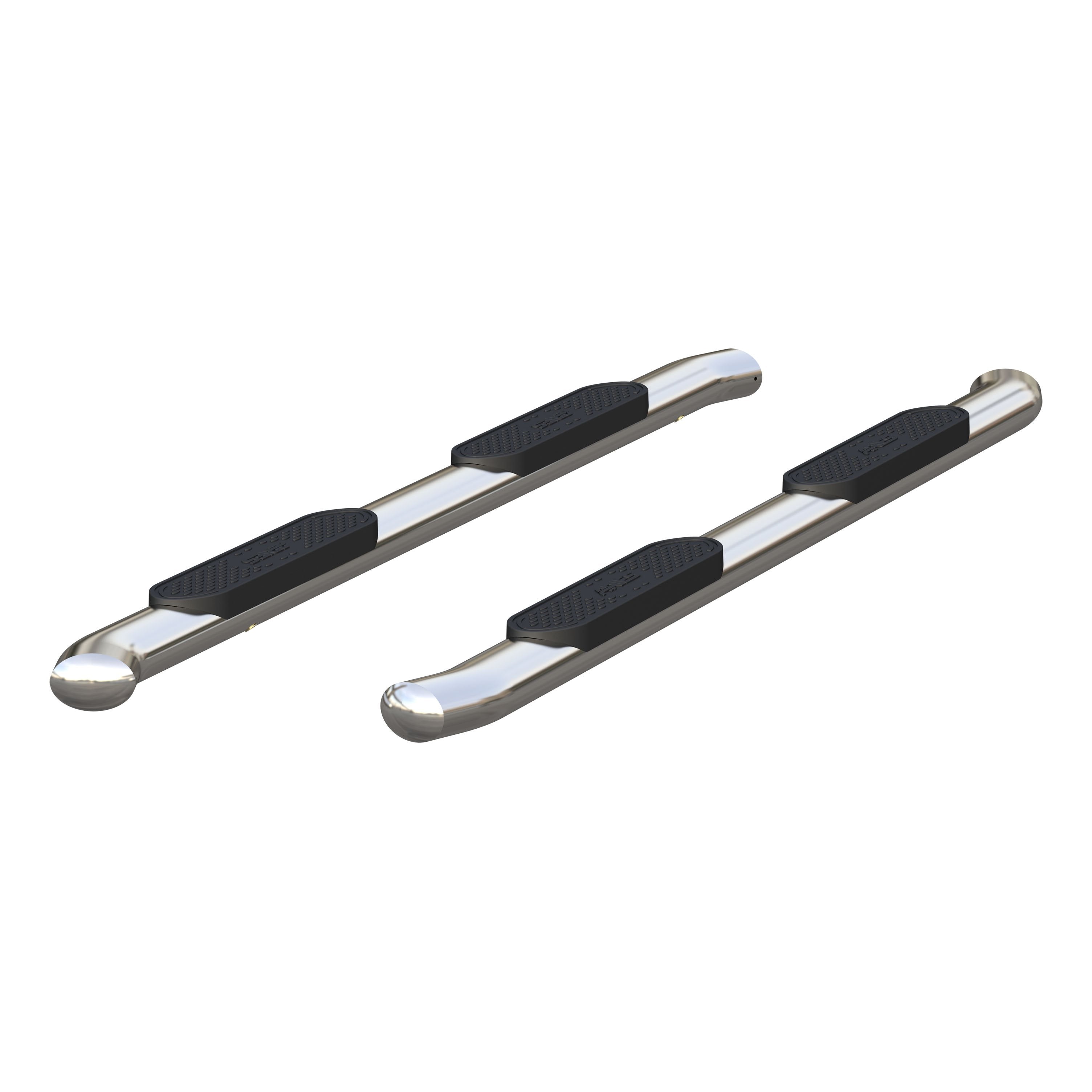 ARIES 4" Polished Stainless Oval Side Bars, 1999-2016 Ford F-250/F-350 Super Duty