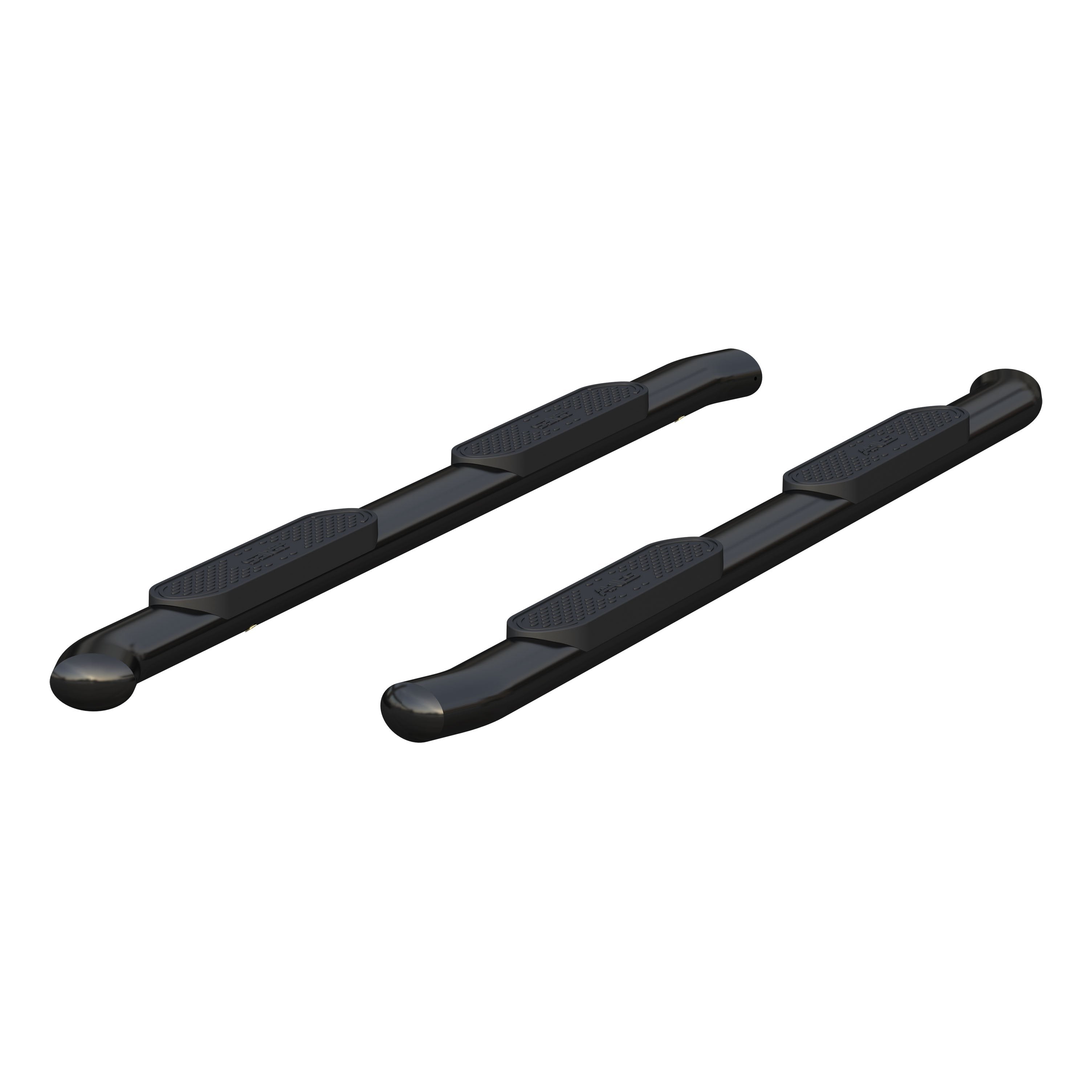 ARIES 4" Black Steel Oval Side Bars, 1999-2016 Ford F-250/F-350 Super Duty