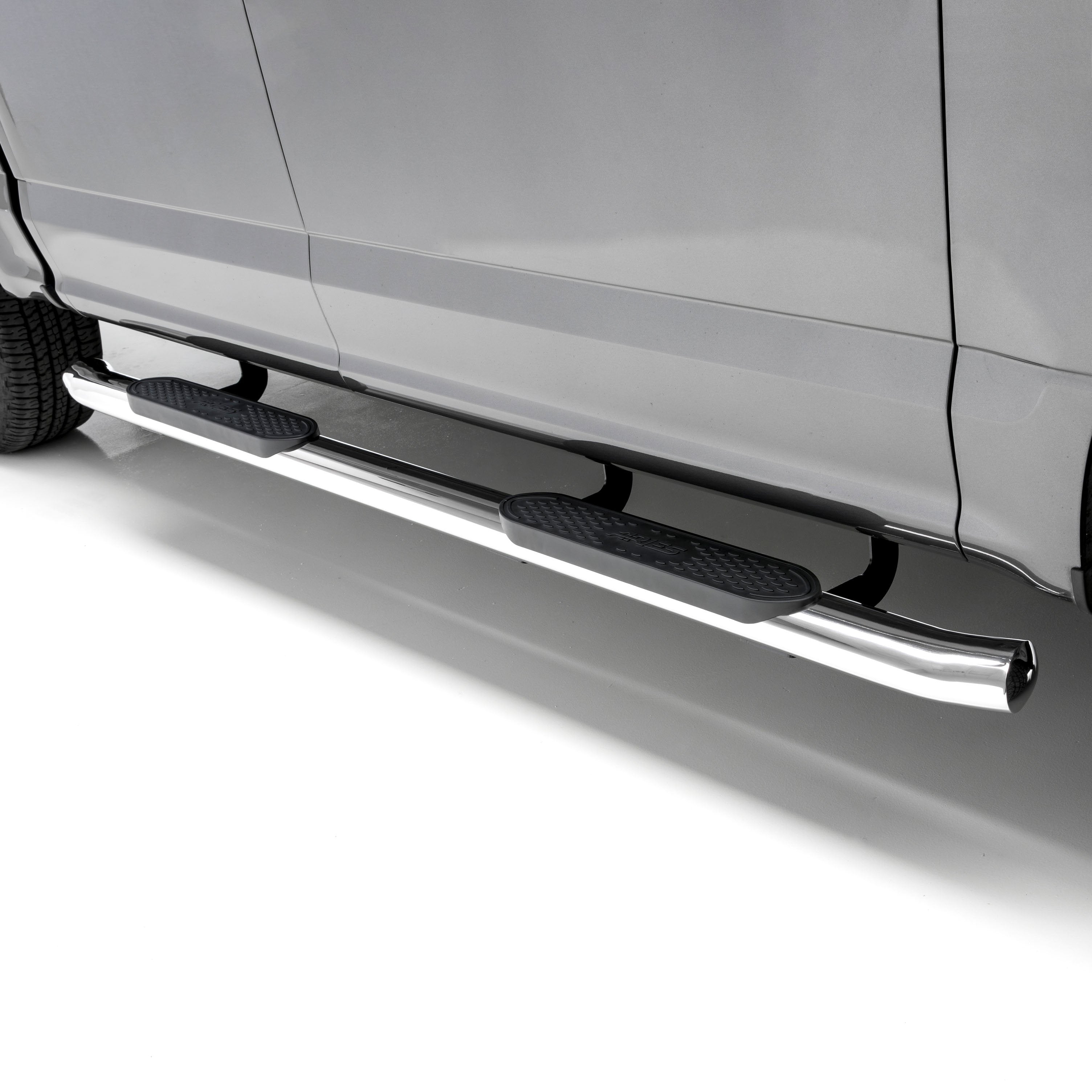 ARIES 4" Polished Stainless Oval Side Bars, 2009-2014 Ford F-150