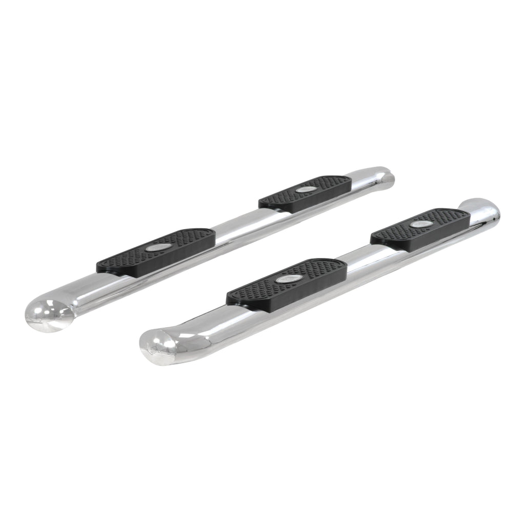ARIES 4" Polished Stainless Oval Side Bars, 2015-2026 Ford F-150, 2017-2026 Ford F-250/F-350/F-450/F-550 Super Duty
