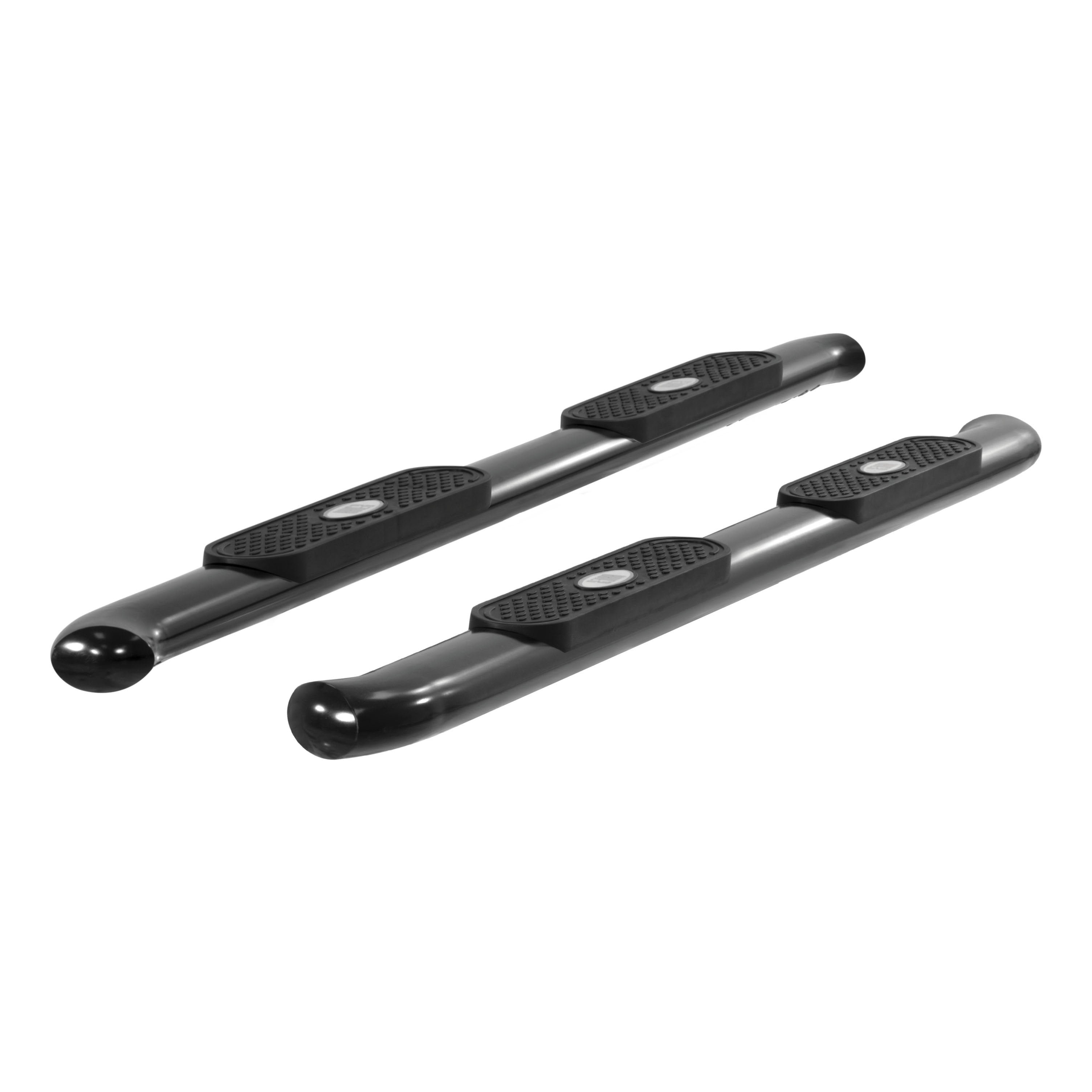 ARIES 4" Black Steel Oval Side Bars, 2015-2026 Ford F-150, 2017-2026 Ford F-250/F-350/F-450/F-550 Super Duty