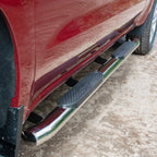 ARIES 4" Polished Stainless Oval Side Bars, 2019 Chevy/GMC Silverado/Sierra 1500 LD/Limited
