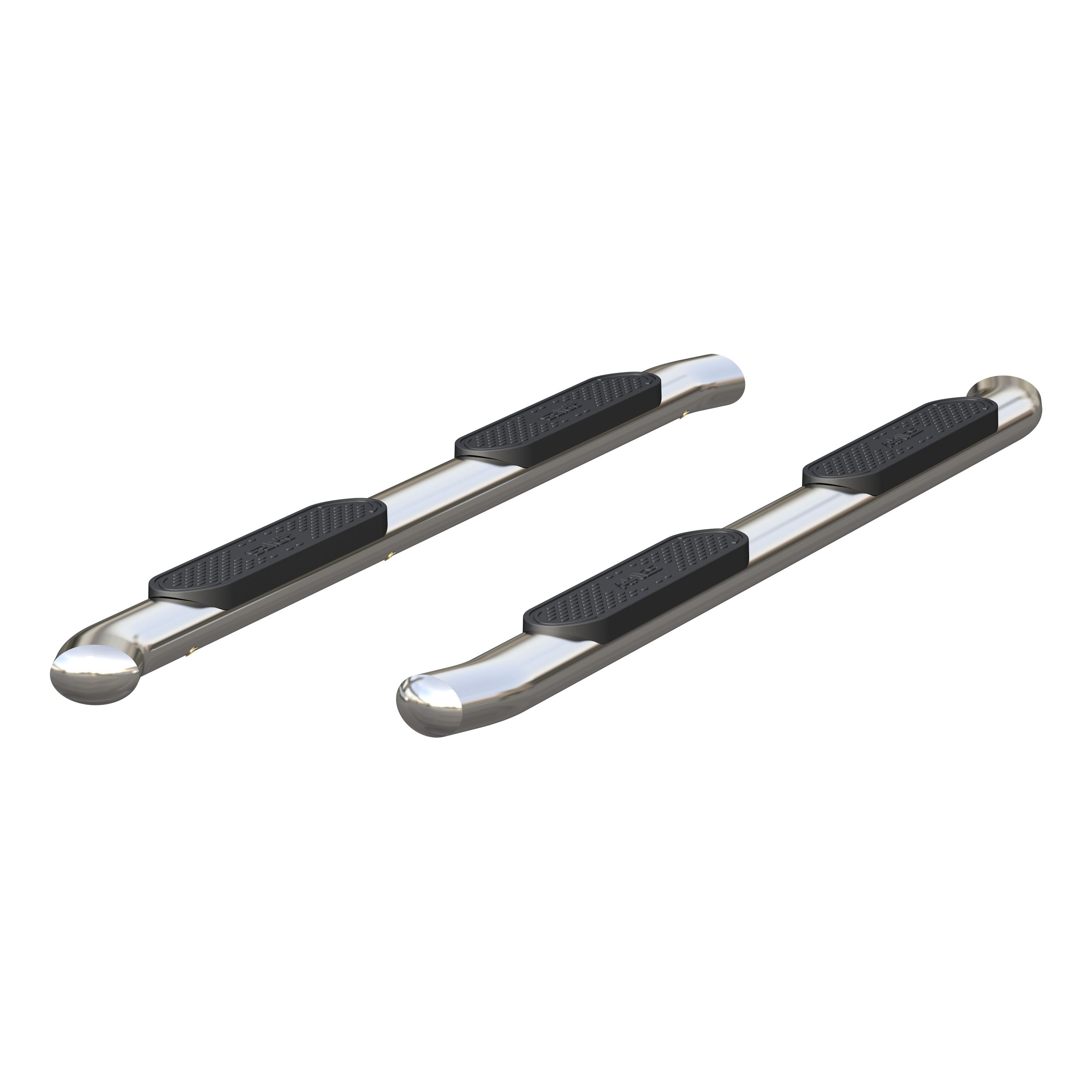 ARIES 4" Polished Stainless Oval Side Bars, 2023-2026 Chevy Colorado, 2023-2026 GMC Canyon
