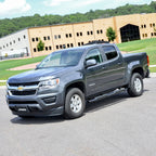 ARIES 4" Black Steel Oval Side Bars, 2023-2026 Chevy Colorado, 2023-2026 GMC Canyon