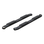 ARIES 4" Black Steel Oval Side Bars, 2019-2026 Chevy/GMC Silverado/Sierra 1500, 2020-2026 Chevy/GMC Silverado/Sierra 2500HD/3500HD