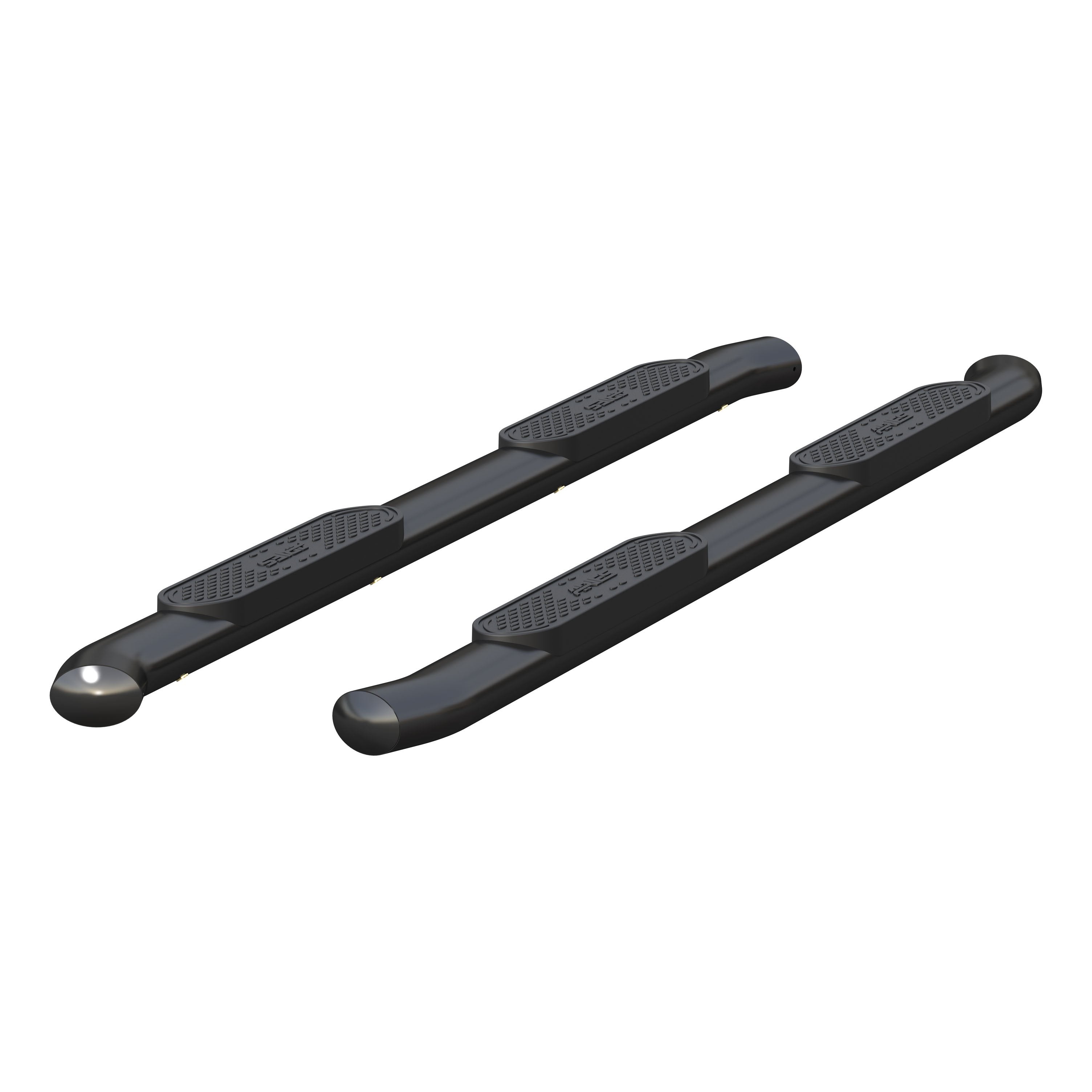 ARIES 4" Black Steel Oval Side Bars, 2019-2026 Chevy/GMC Silverado/Sierra 1500, 2020-2026 Chevy/GMC Silverado/Sierra 2500HD/3500HD