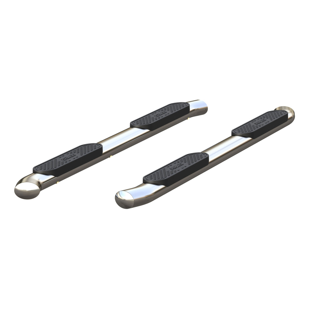 ARIES 4" Polished Stainless Oval Side Bars, 2019-2026 Chevy/GMC Silverado/Sierra 1500, 2020-2026 Chevy/GMC Silverado/Sierra 2500HD/3500HD