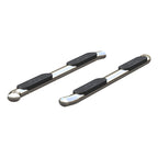 ARIES 4" Polished Stainless Oval Side Bars, 2019-2026 Chevy/GMC Silverado/Sierra 1500, 2020-2026 Chevy/GMC Silverado/Sierra 2500HD/3500HD