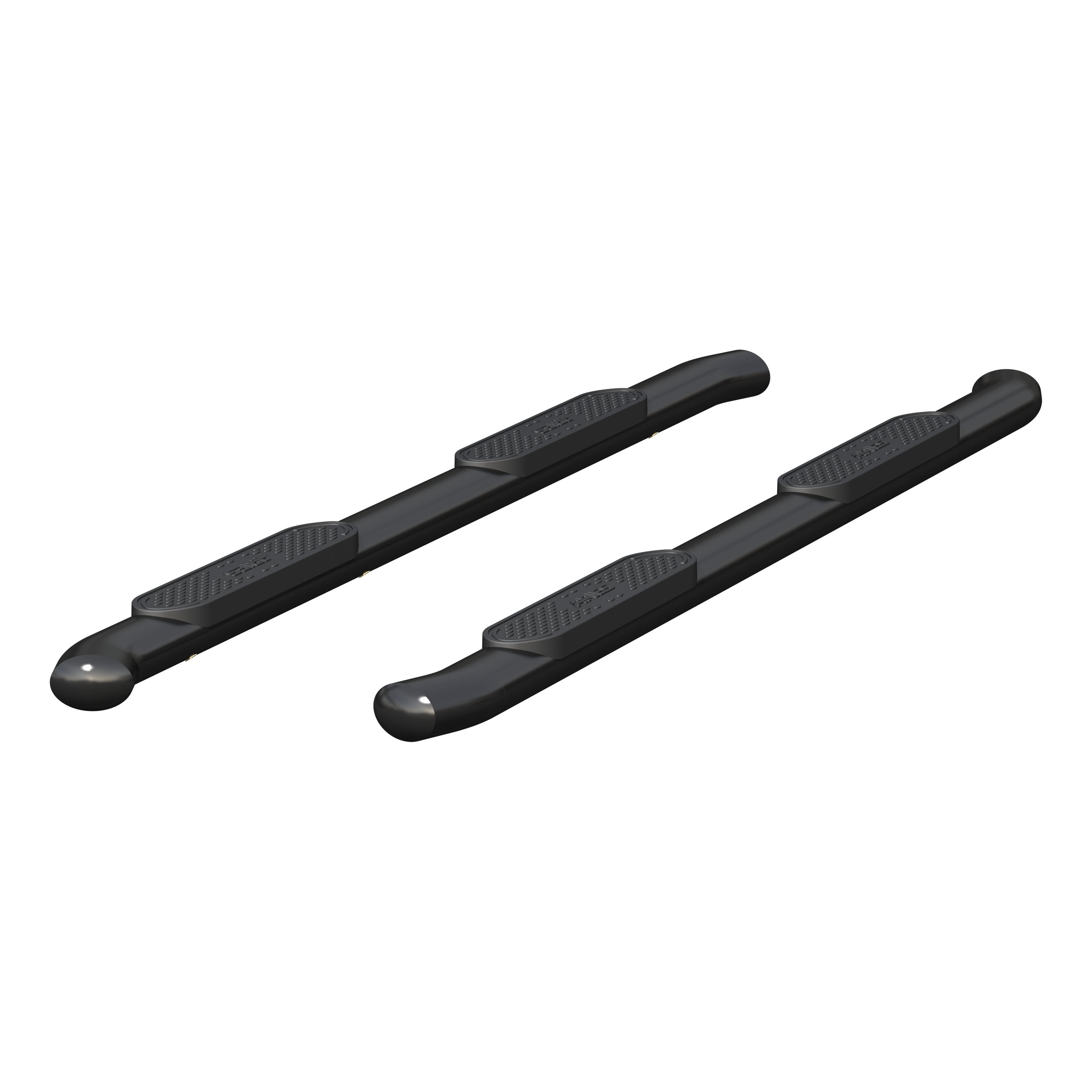 ARIES 4" Black Steel Oval Side Bars, 2016-2024 Nissan TITAN XD, 2017-2024 Nissan TITAN