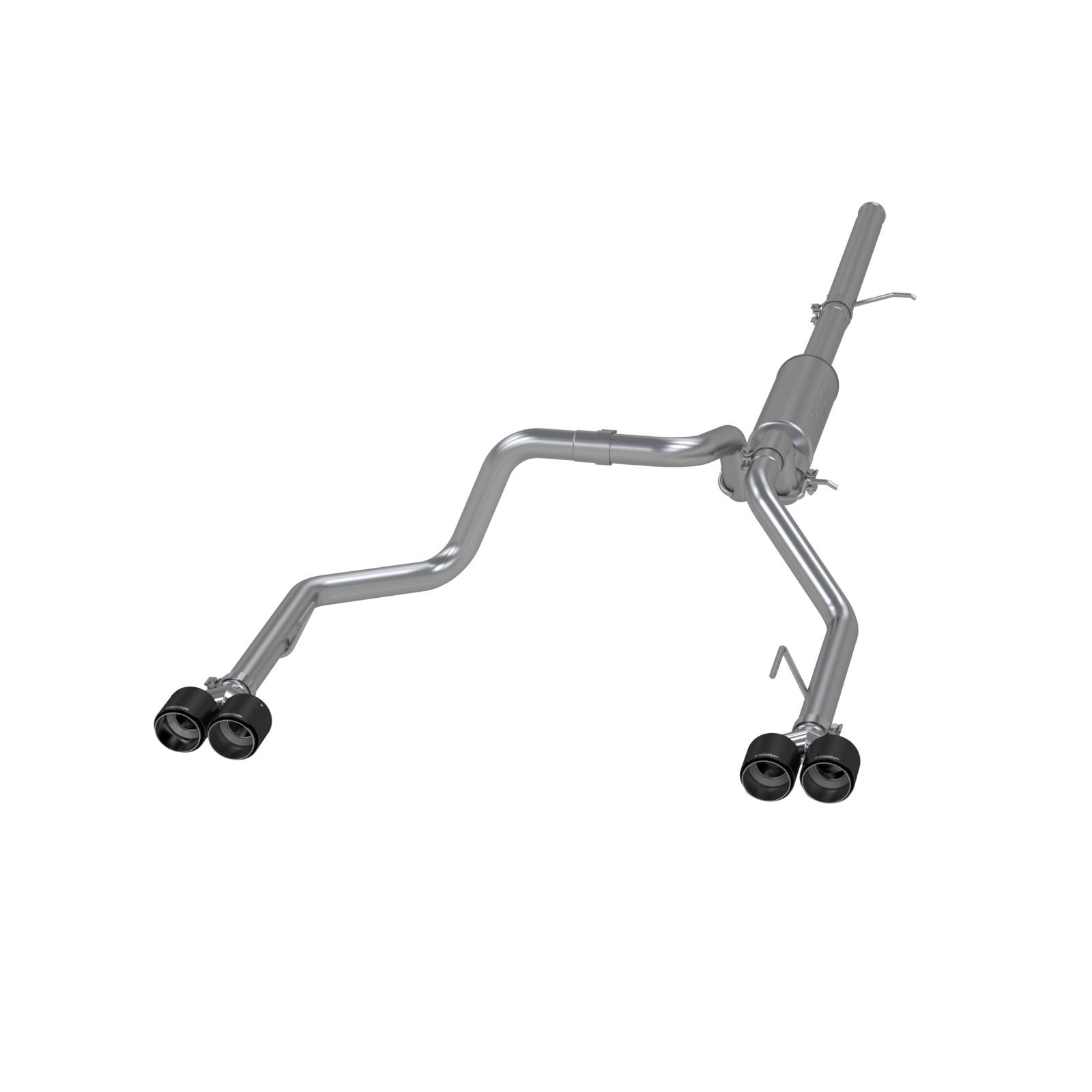 3.0 inch Cat-Back 2.5 inch Dual Split Rear Quad Carbon Fiber Tips 4.0