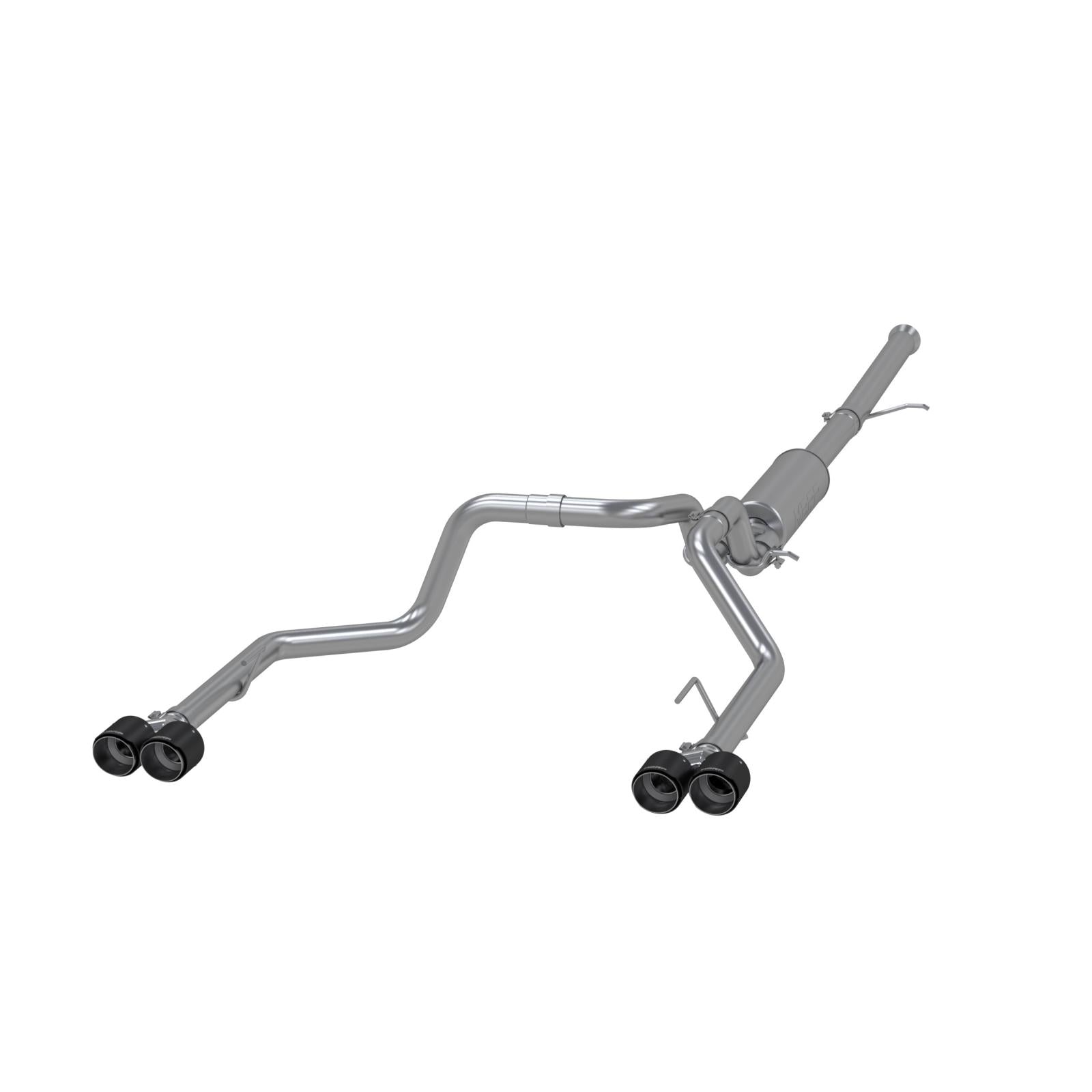 3.0 inch Cat-Back 2.5 inch Dual Split Rear Quad Carbon Fiber Tips 4.0 inch OD 19-up Silverado/Sierra 1500 Dual Out MBRP
