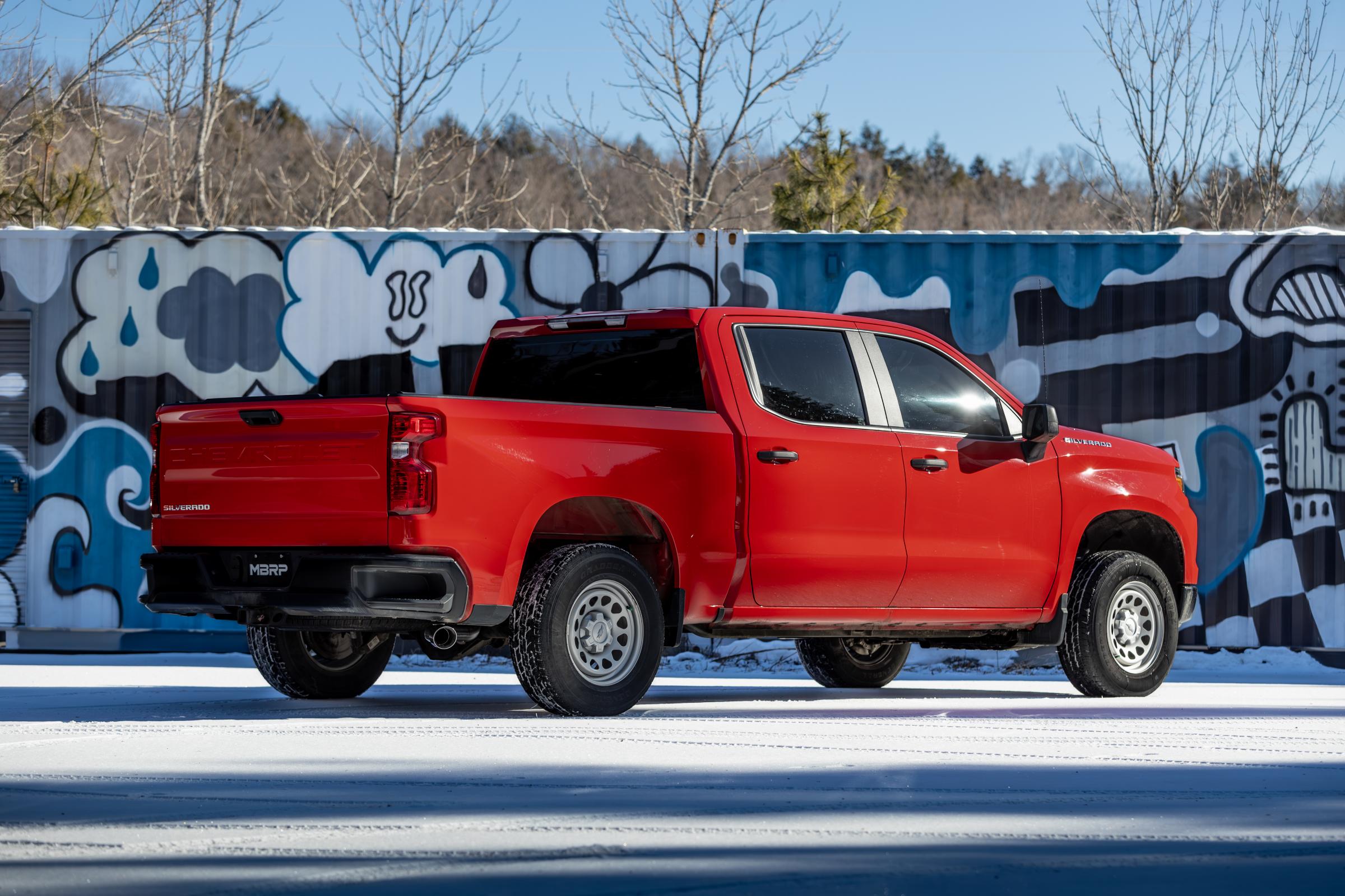 2019-Present Silverado/Sierra 1500 2.7L T304 Stainless Steel 3 Inch Cat-Back, Single Side Exit, Armor Pro MBRP