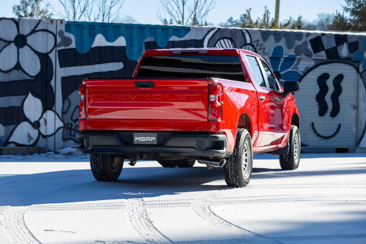 2019-Present Silverado/Sierra 1500 2.7L Aluminized Steel 3 Inch Cat-Back Single Side Exit Armor Lite MBRP