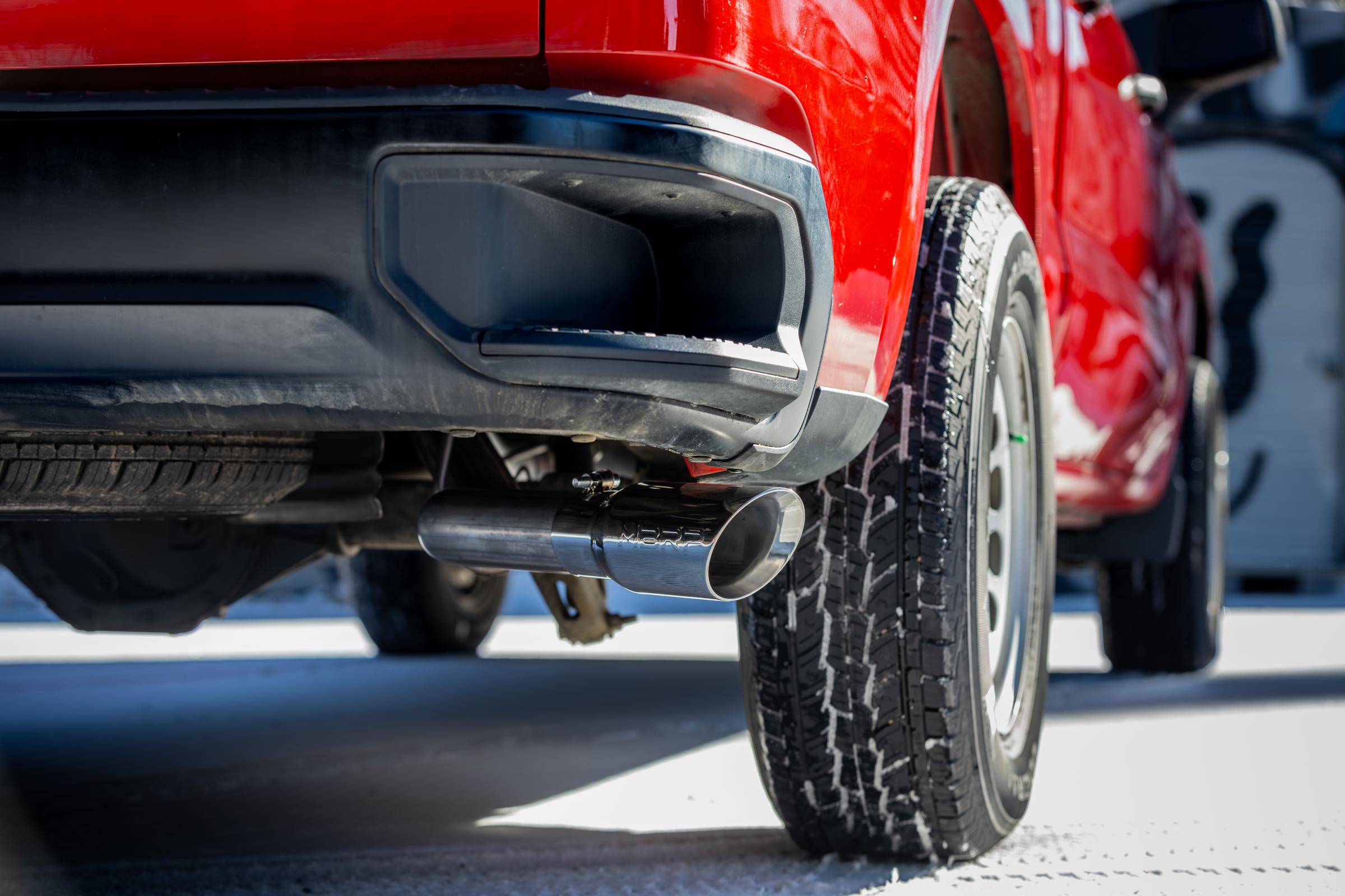 2019-Present Silverado/Sierra 1500 2.7L Aluminized Steel 3 Inch Cat-Back Single Side Exit Armor Lite MBRP