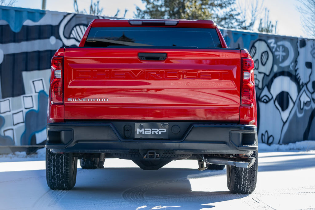 2019-Present Silverado/Sierra 1500 2.7L Aluminized Steel 3 Inch Cat-Back Single Side Exit Armor Lite MBRP