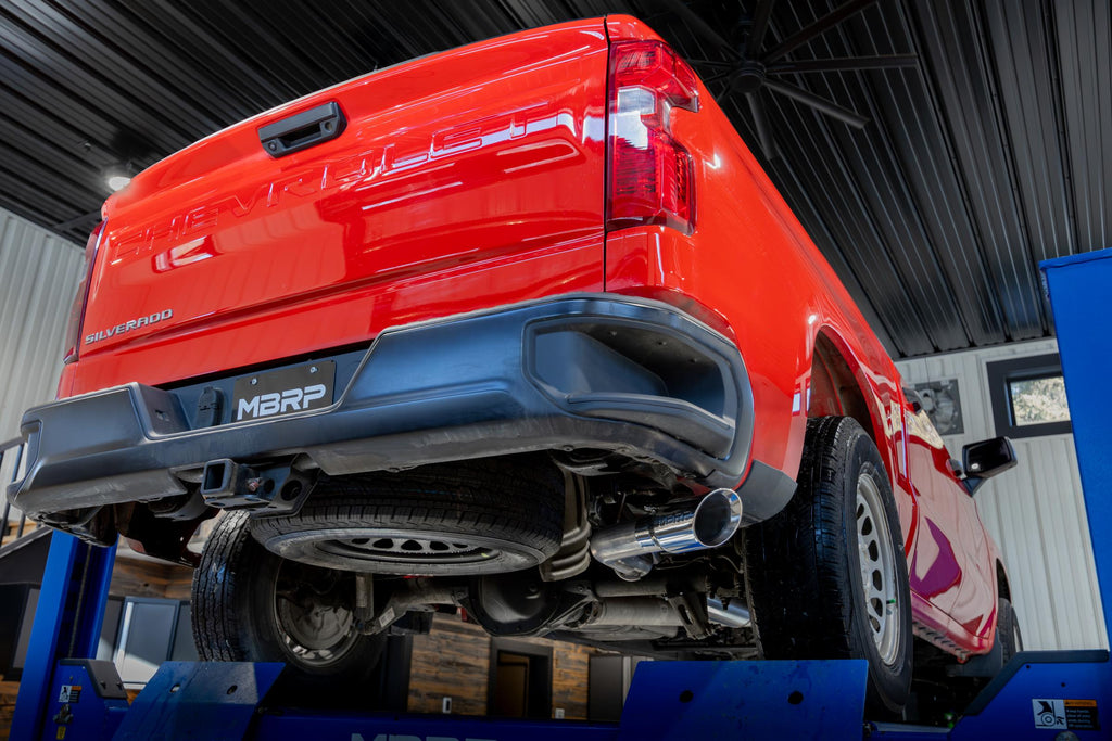 2019-Present Silverado/Sierra 1500 2.7L Aluminized Steel 3 Inch Cat-Back Single Side Exit Armor Lite MBRP