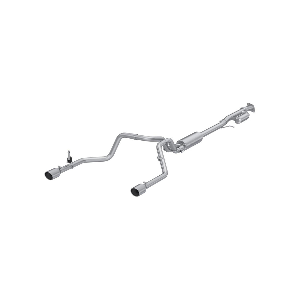 2019-up Silverado/Sierra 1500 2.7L Armor Lite Aluminized Steel 3 Inch Cat-Back, 2.5 Inch Dual Split Rear Exit MBRP