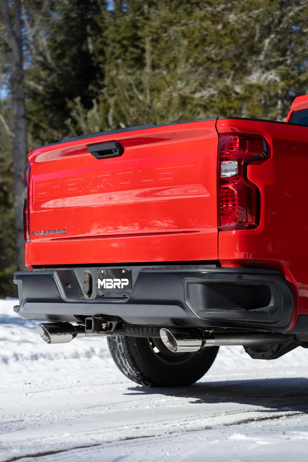 2019-up Silverado/Sierra 1500 2.7L Armor Lite Aluminized Steel 3 Inch Cat-Back, 2.5 Inch Dual Split Rear Exit MBRP