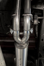 2019-up Silverado/Sierra 1500 2.7L Armor Lite Aluminized Steel 3 Inch Cat-Back, 2.5 Inch Dual Split Rear Exit MBRP