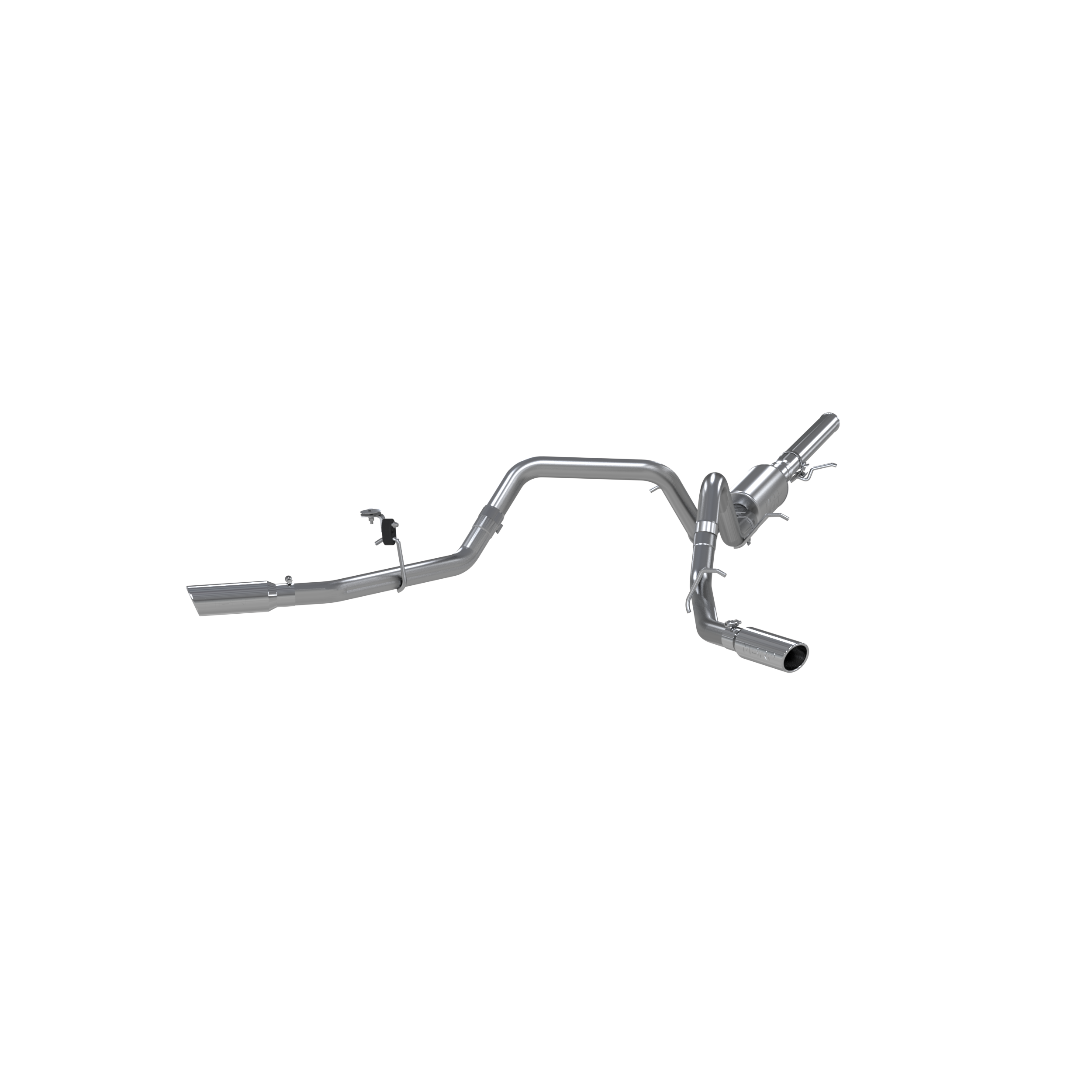 3 Inch Cat Back Exhaust System Dual Split Side Aluminized Steel For 14-18 Silverado/Sierra 1500 MBRP