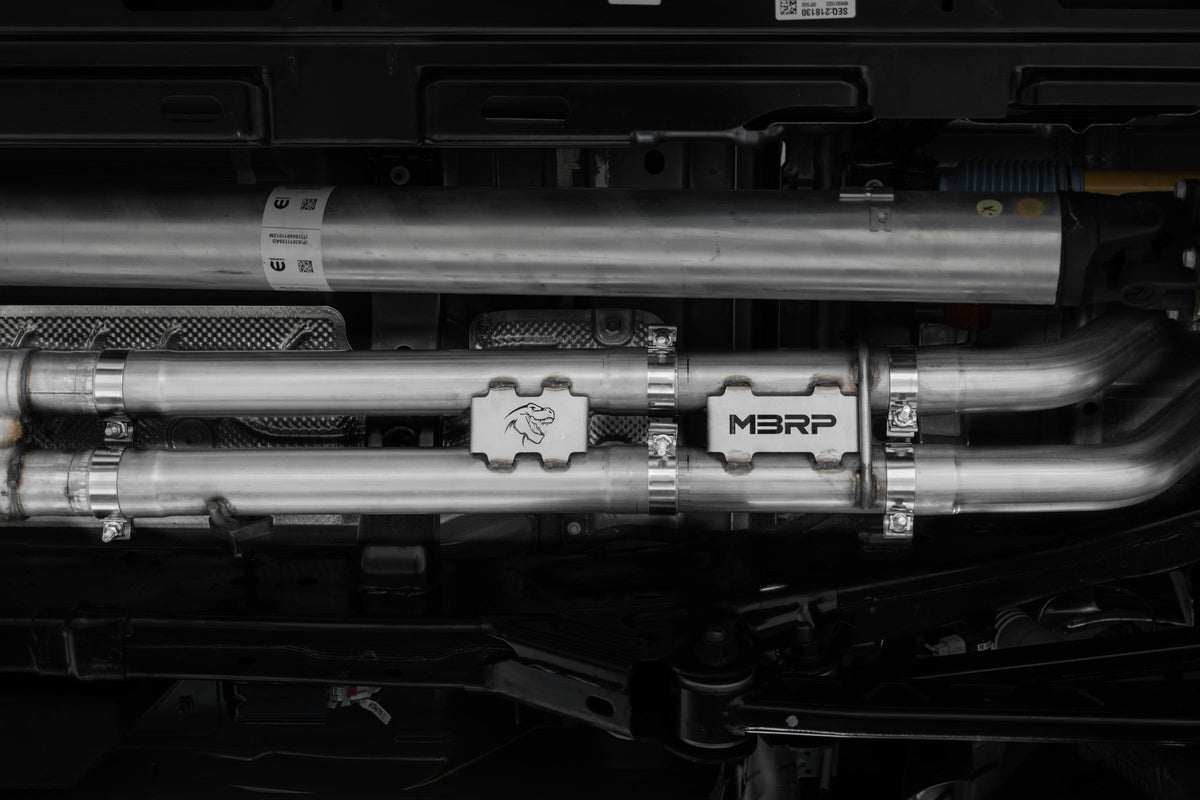 2021-24 RAM TRX T304 Stainless Steel 3 Inch Cat-Back Dual Split Rear with Carbon Fiber Tips Race Version Exhaust System MBRP