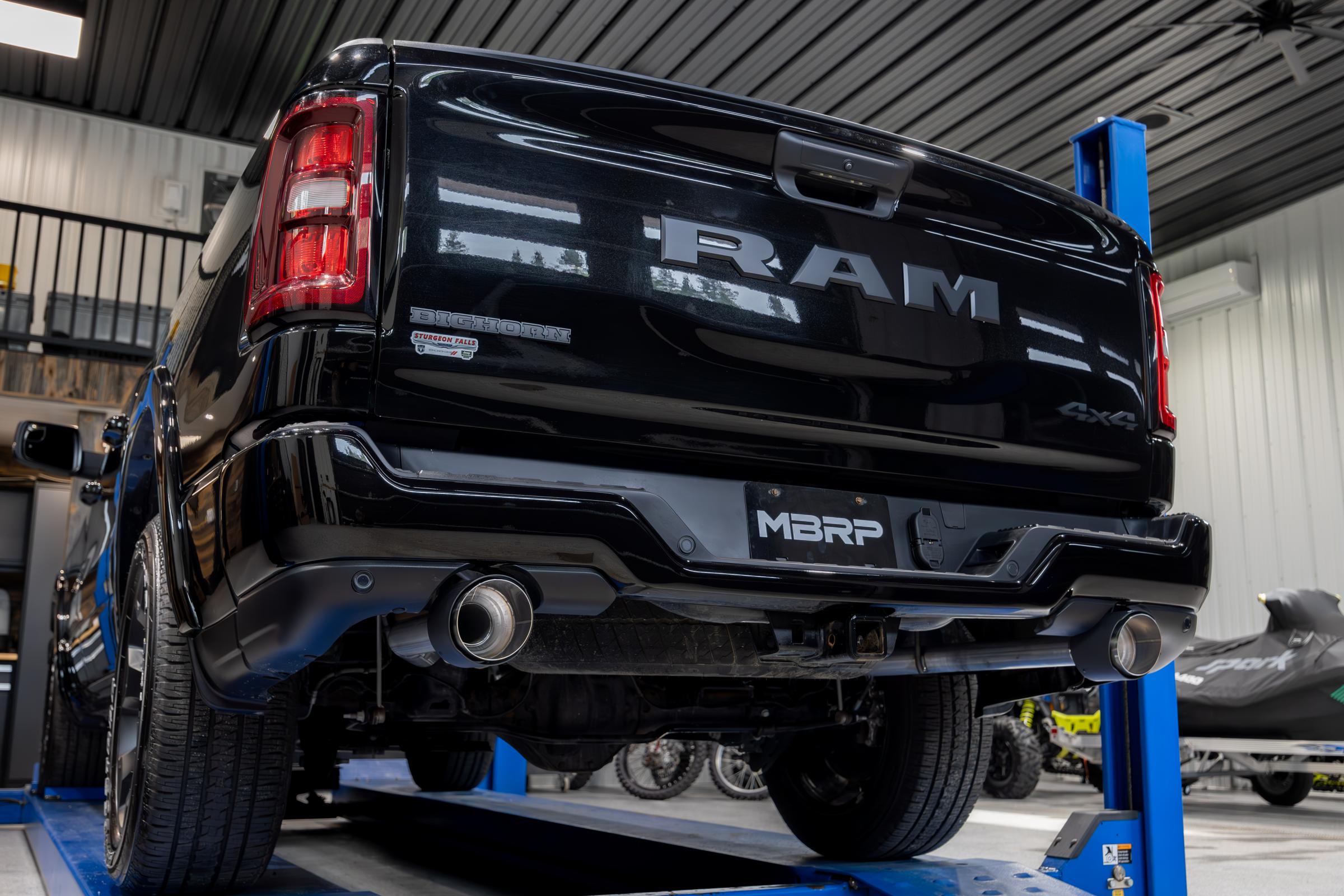 2025-Up Ram 1500 3.0L SST SO Armor Pro 3 inch Cat-back 2.5 Inch Dual Split Rear Exhaust with Carbon Fiber Tips MBRP