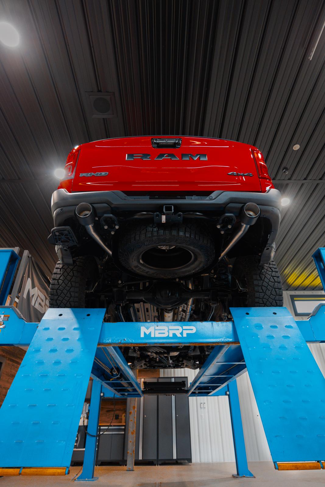 2025-UP Ram 1500 RHO 3.0L HO, Armor Pro 3-Inch Cat-Back Dual Split Rear with Carbon Fiber Tips, MBRP
