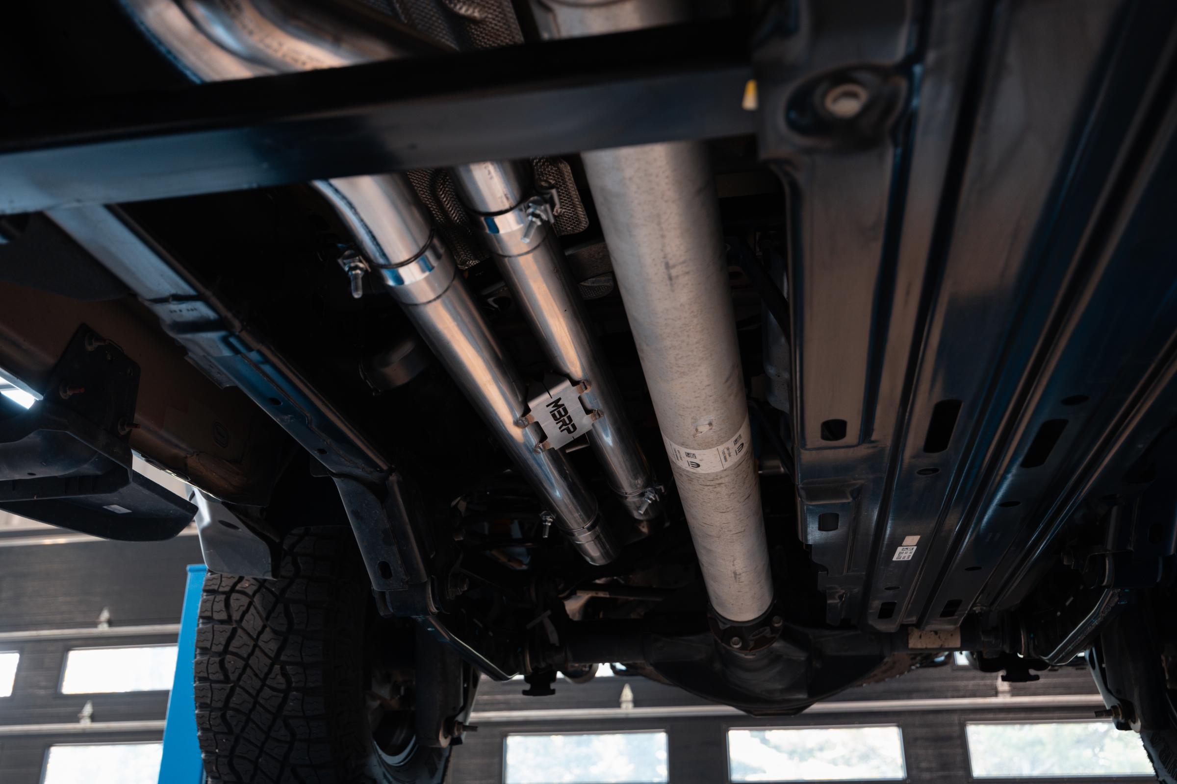 2025-UP Ram 1500 RHO 3.0L HO, Armor Pro 3-Inch Cat-Back Dual Split Rear with Carbon Fiber Tips, MBRP