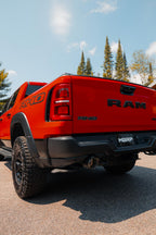 2025-UP Ram 1500 RHO 3.0L HO, Armor Pro 3-Inch Cat-Back Dual Split Rear with Carbon Fiber Tips, MBRP