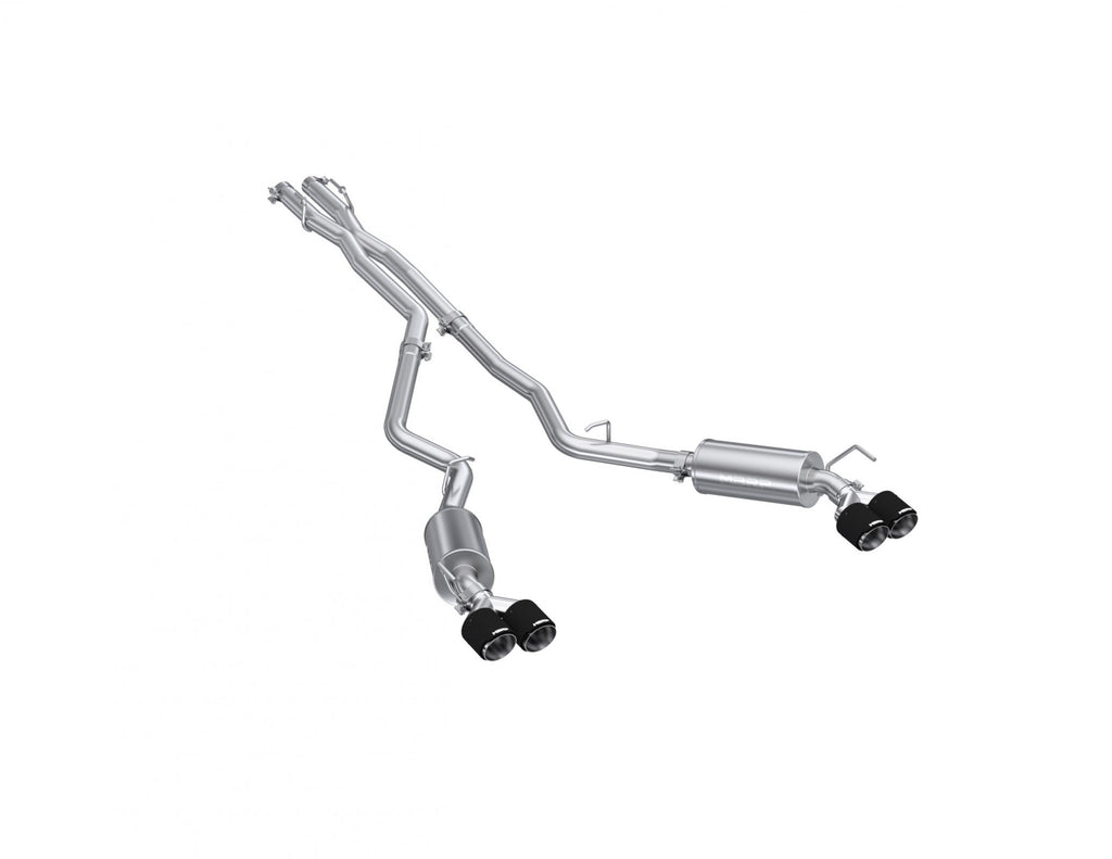 Cat-Back 2.5 inch Dual Rear Quad Carbon Fiber Tips 20-Up Explorer/Aviator MBRP