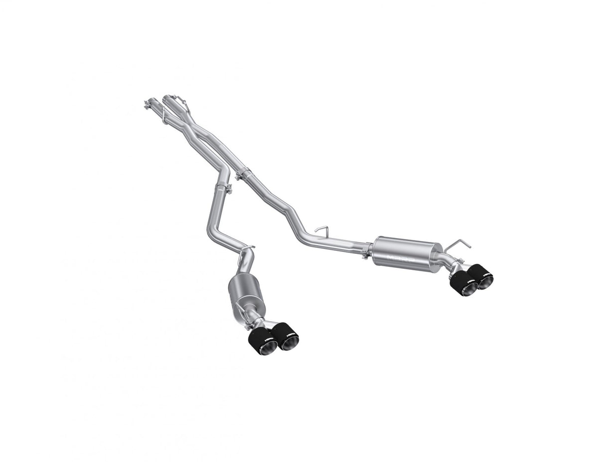 Cat-Back 2.5 inch Dual Rear Quad Carbon Fiber Tips 20-Up Explorer/Aviator MBRP