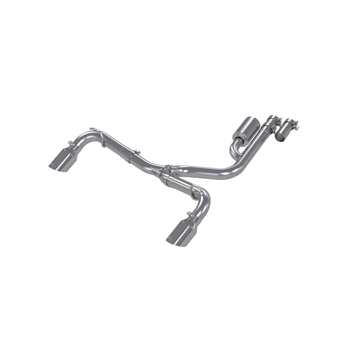 2021-2024 Ford Bronco Sport 2.0L EcoBoost T409 Stainless Steel 2.5 Inch Resonator-Back Dual Split Rear Exit MBRP Exhaust System