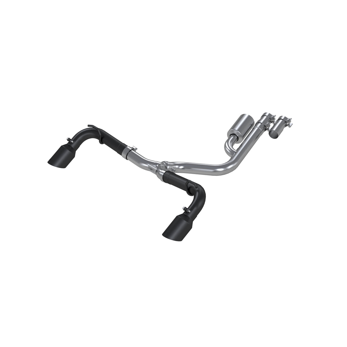 21-24 Ford Bronco Sport 2.0L EcoBoost Black Coated Aluminized Steel 2.5 Inch Resonator-Back Dual Split Rear Exit MBRP Exhaust System