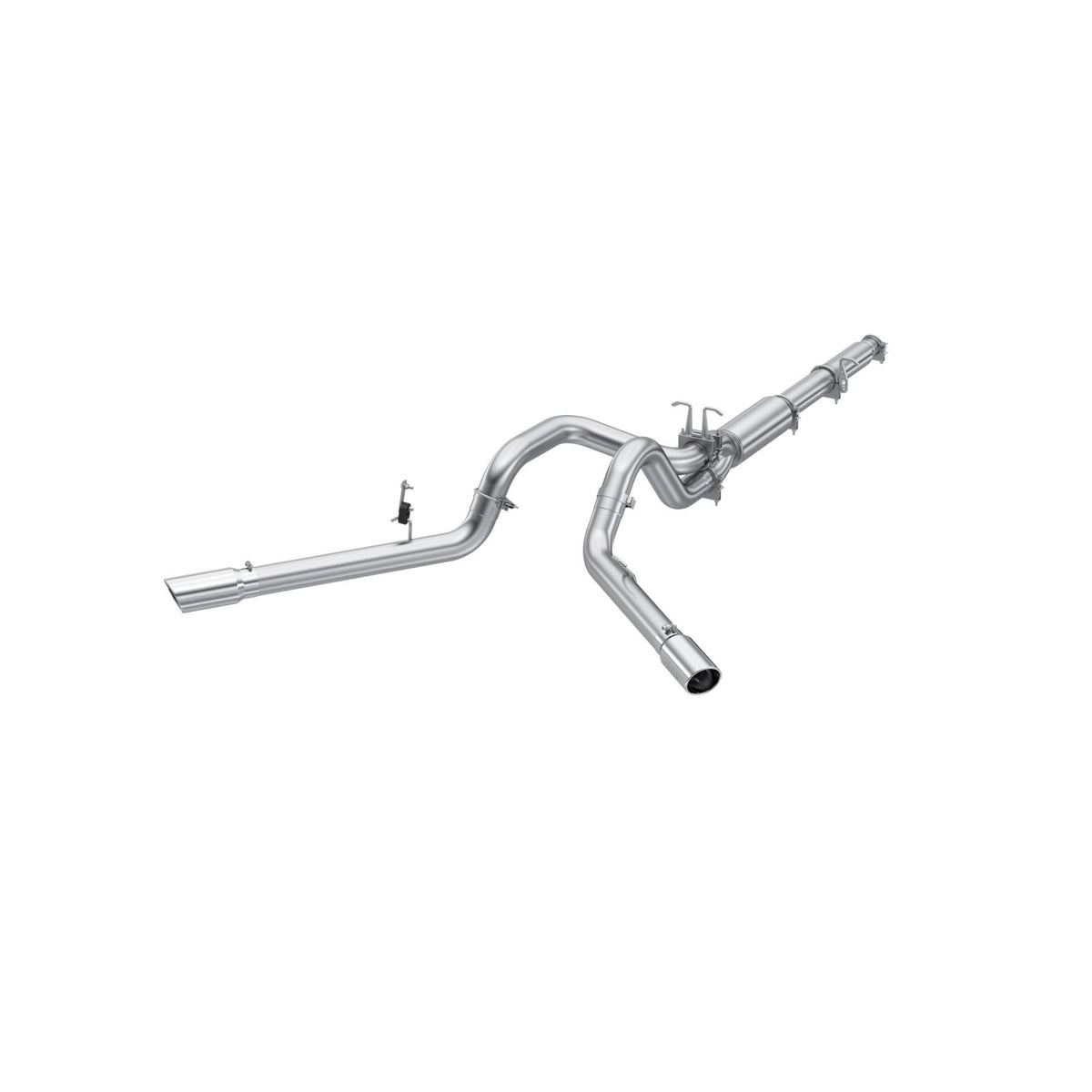 Cat Back Exhaust System 4 Inch Dual Split Side Aluminized Steel For 99-04 Ford F-250/350 V-10 MBRP