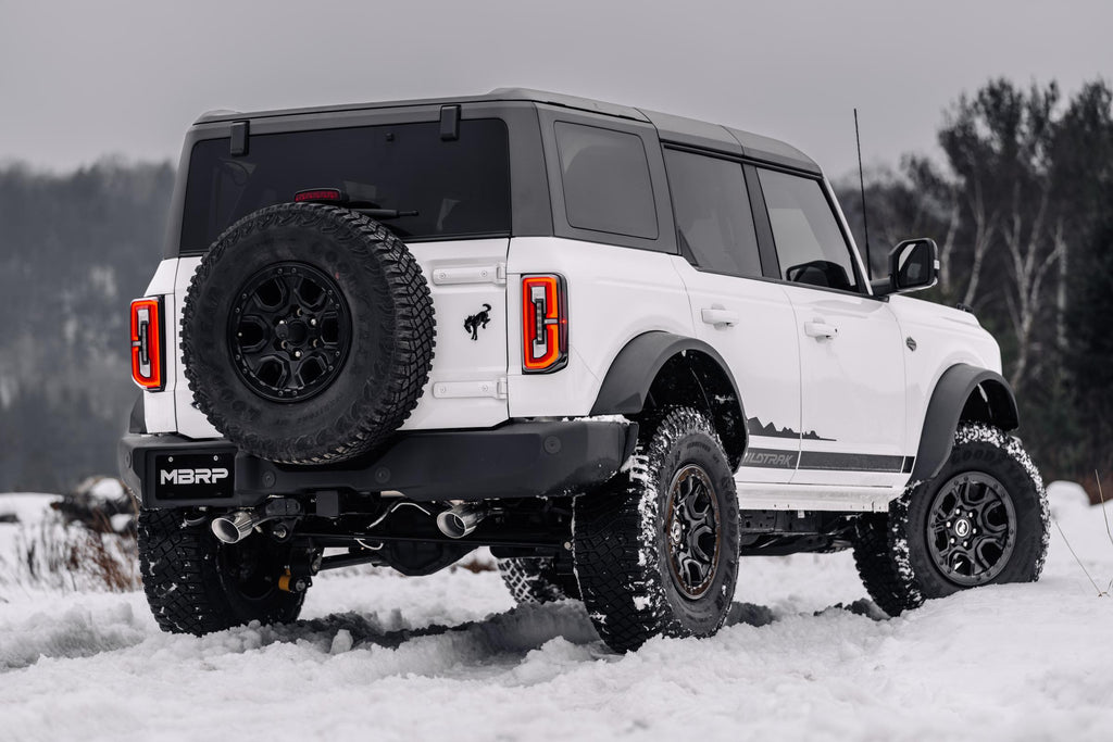 21-Up Ford Bronco 2.3L/2.7L EcoBoost 2/4-Door T304 Stainless Steel 3 Inch Cat-Back Dual Split Rear MBRP